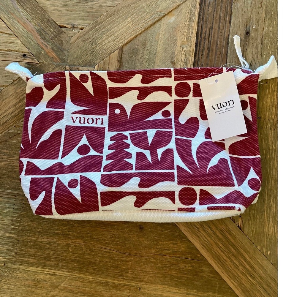 Vuori Strawberry Red Holiday Pouch New Cody Hudson Art Bag Travel Gear Gift Idea